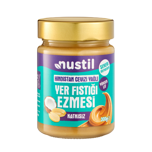 NUSTİL Hindistan Cevizi Yağlı Yer Fıstığı Ezmesi 300g