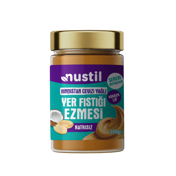 NUSTİL Hindistan Cevizi Yağlı Yer Fıstığı Ezmesi 300g