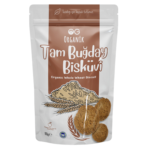 OG NATURAL Organik Tam Buğday Bisküvi 80g