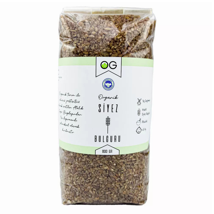 OG NATURAL Organik Pilavlık Siyez Bulguru 800 Gr +8 Ay