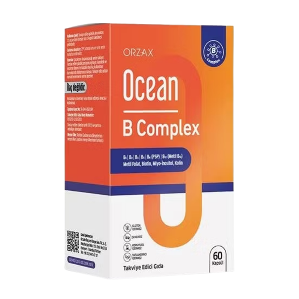 ORZAX Ocean B Complex Takviye Edici Gıda 60 Kapsül