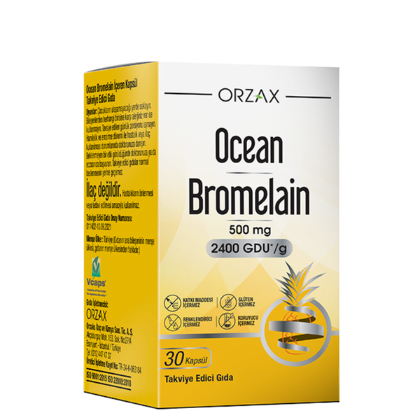 ORZAX Ocean Bromelain 30 Kapsül