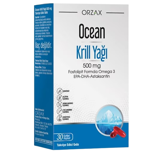 ORZAX Ocean Krill Oil 30 Softjel Kapsül