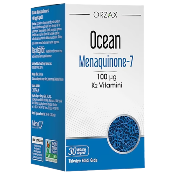 ORZAX Ocean MK-7 100 Mcg K2 Vitamini 30 Kapsül