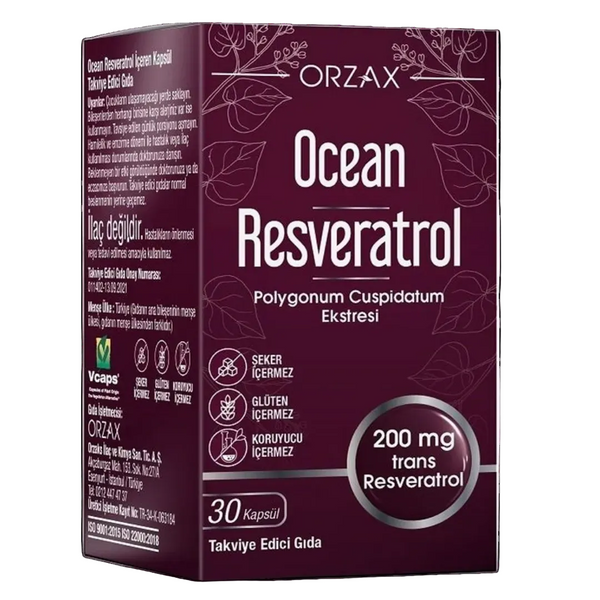 ORZAX Ocean Resveratrol Takviye Edici Gıda 30 Kapsül