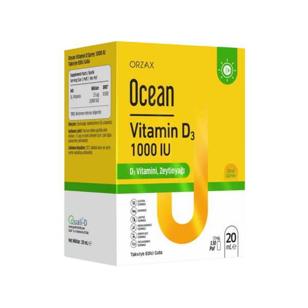 ORZAX Ocean Vitamin D3 20ml 1000 IU Sprey