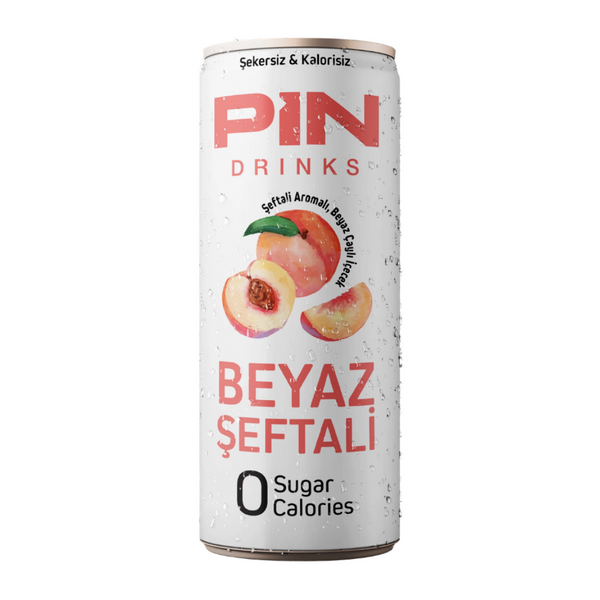 PİN Beyaz Şeftali Teneke Kutu 250ml