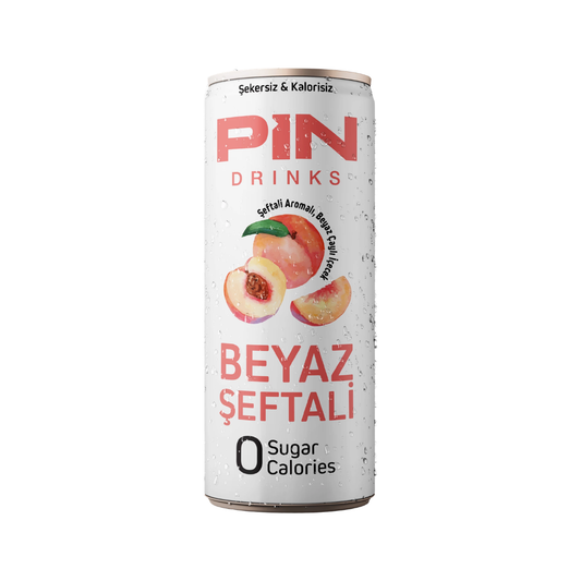 PİN Beyaz Şeftali Teneke Kutu 250ml