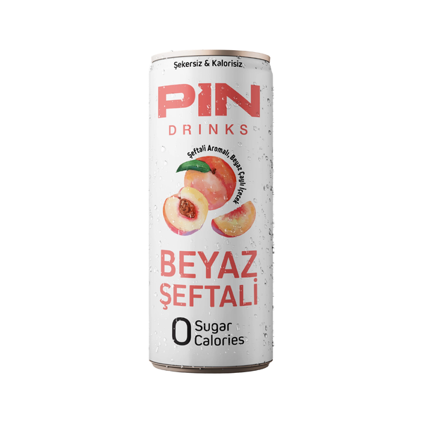 PİN Beyaz Şeftali Teneke Kutu 250ml