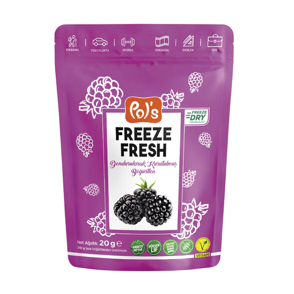 POL’S Freeze Fresh Dondurularak Kurutulmuş Böğürtlen 20g