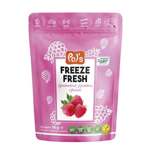 POL’S Freeze Fresh Dondurularak Kurutulmuş Ahududu 16g
