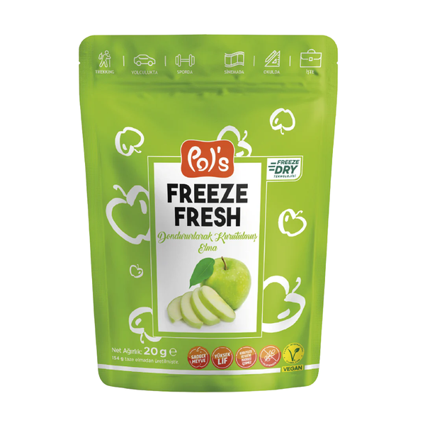 POL'S Freeze Fresh Dondurularak Kurutulmuş Elma 20g