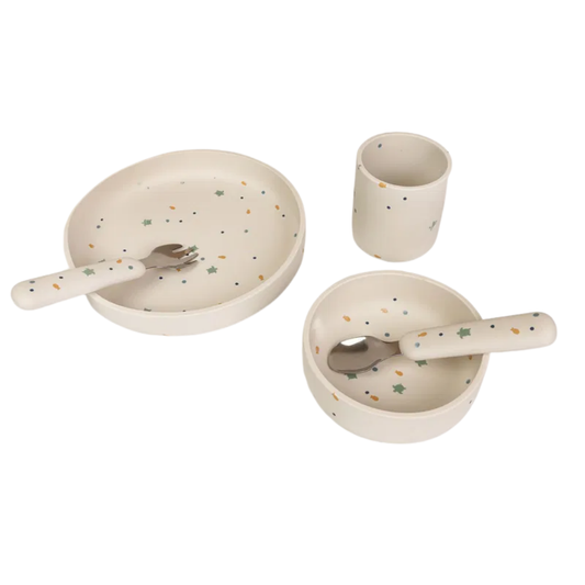 PORLAND Fancy Beyaz Çocuk Yemek Takımı 5 Parça