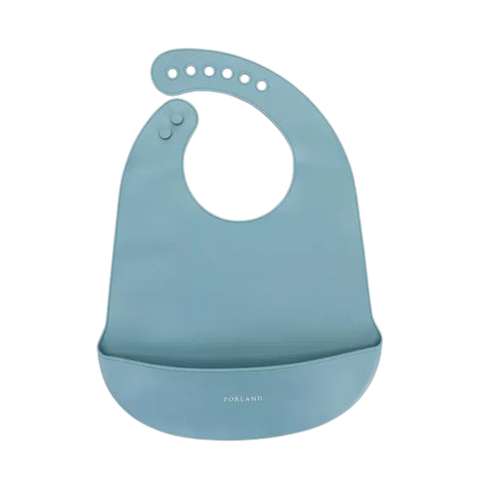 PORLAND Fancy Mavi Bebek Mama Önlüğü 30 Cm