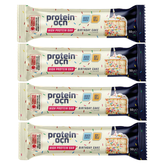 PROTEİNOCEAN Birthday Cake Protein Bar 50g x 4 Adet