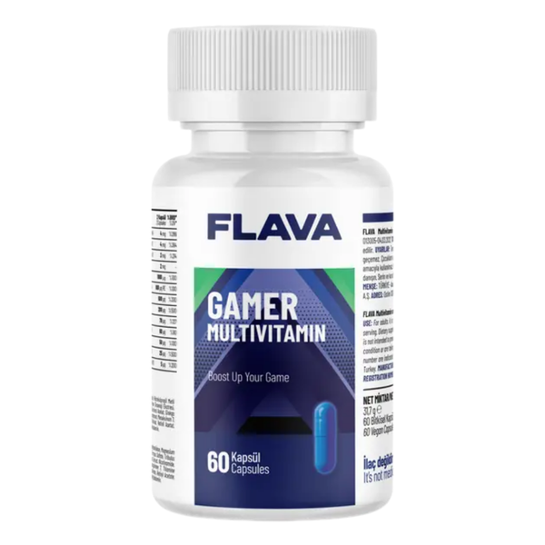 FLAVA Gamer Multivitamin 60 Kapsül