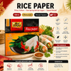 REAL THAI Rice Paper Pirinç Yufkası Rice Paper 22cm 100g