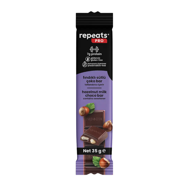 REPEATS Pro Sütlü Fındıklı Çoko Bar 35g