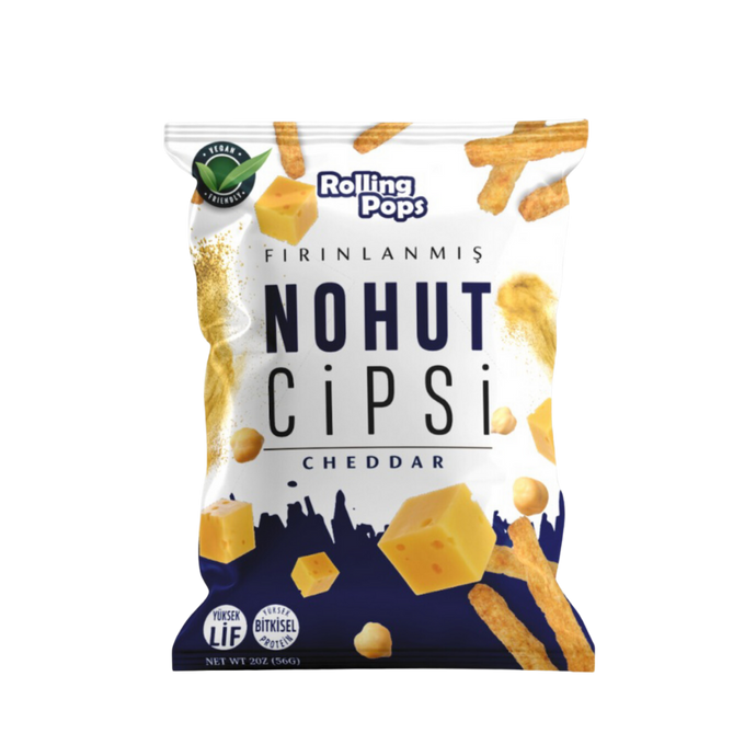 ROLLING POPS Cheddarlı Çubuk Nohut Cipsi 56g