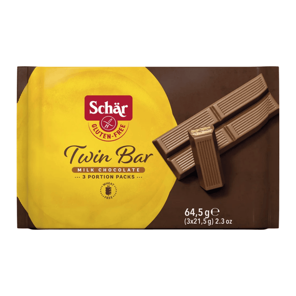 SCHAR Twin Bar Glutensiz Çiftli Çikolata Bar 64,5g