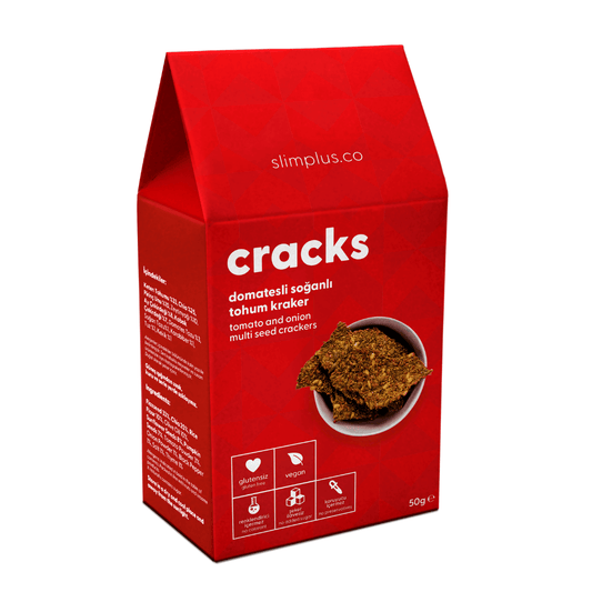 SLİMPLUS Domates Soğanlı Glutensiz Cracks Tohum Kraker 50g