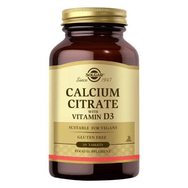 SOLGAR Calcium Citrate With Vitamin D3 60 Tablet