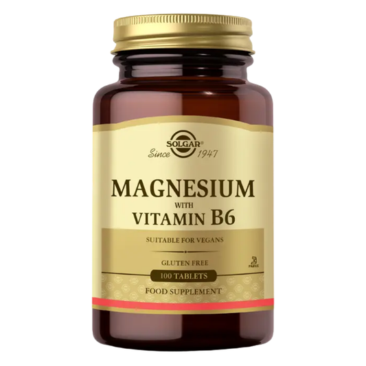 SOLGAR Magnesium with Vitamin B6 100 Tablet