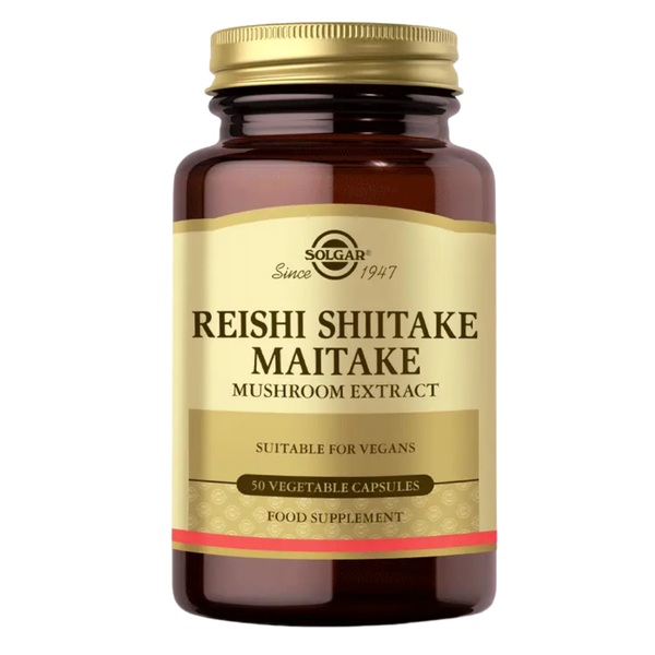 SOLGAR Reishi Shiitake Maitake Mushroom Extract 50 Kapsül