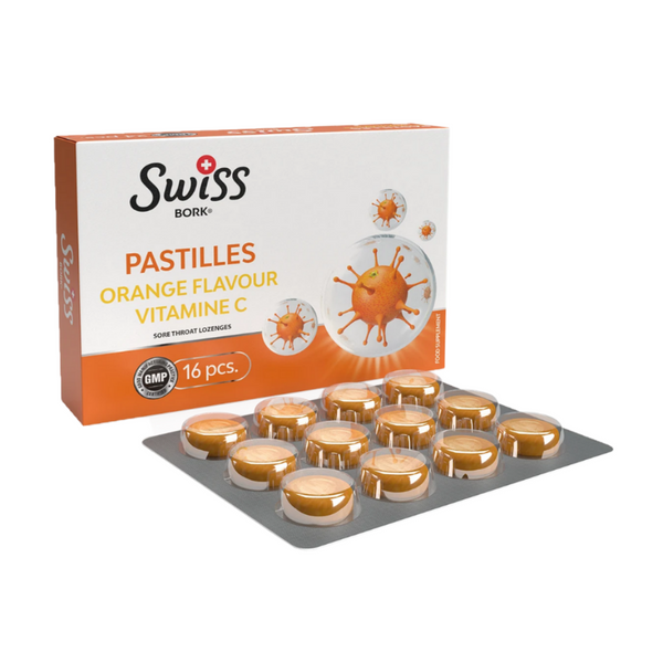 SWİSS BORK Portakallı C-Vitaminli Pastil 16 Adet
