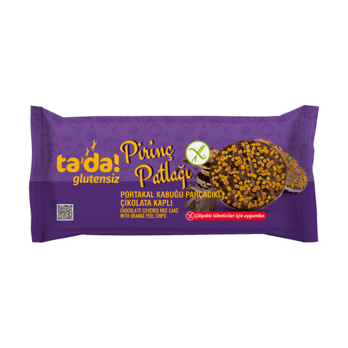 TADA Portakal Kabuğu Parçacıklı Çikolata Kaplı Pirinç Patlağı 84g