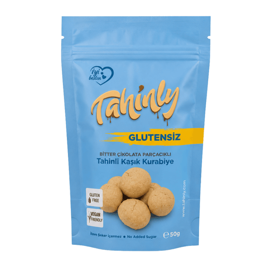 TAHİNLY Bitter Çikolata Parçacıklı Tahinli Kaşık Kurabiye 50g