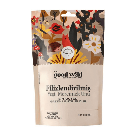 THE GOOD WILD Filizlendirilmiş Yeşil Mercimek Unu 300g