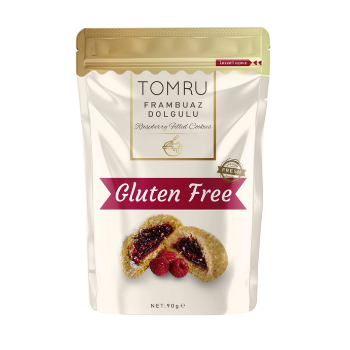 TOMRU Glutensiz Frambuaz Dolgulu Kurabiye 90g