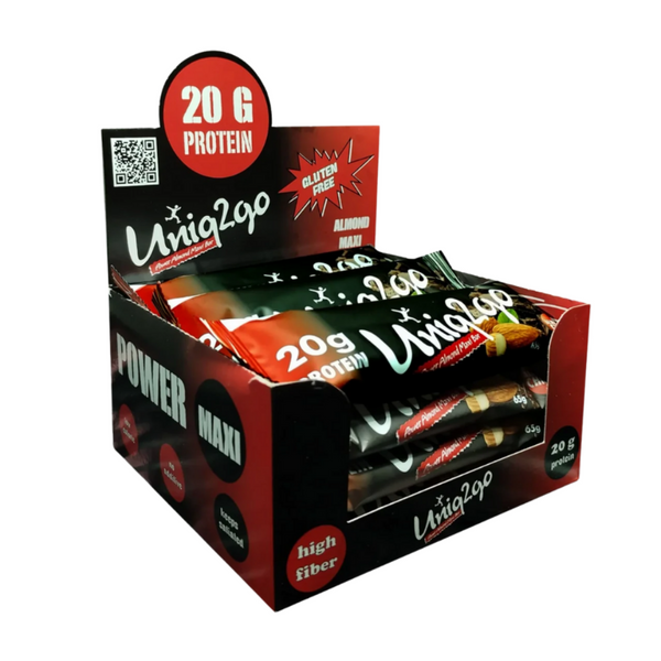 UNİQ2GO Bademli Power Maxi Proteinli Bar 65g x 12 Adet