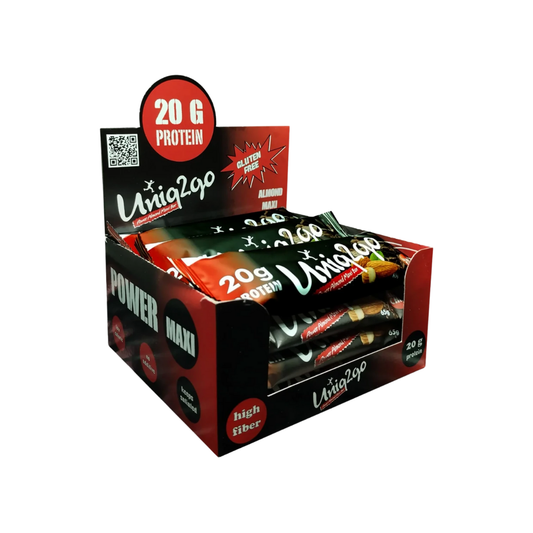 UNİQ2GO Bademli Power Maxi Proteinli Bar 65g x 12 Adet