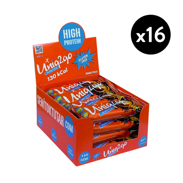 UNİQ2GO ChocoLight Portakallı Proteinli Bar 40g X16