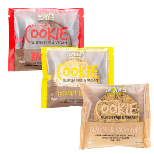 MOM'S NATURAL FOODS Glutensiz Cookie 3lü Karışık Paket