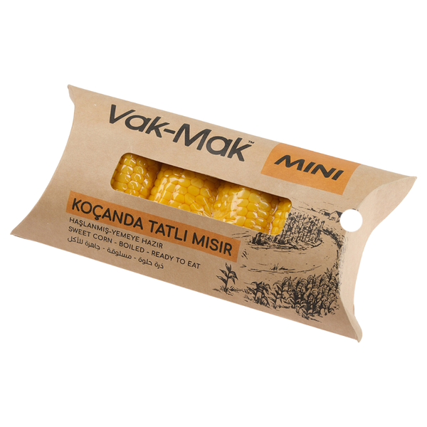 VAK-MAK Mini Koçanda Mısır Haşlanmış Yemeye Hazır 240g