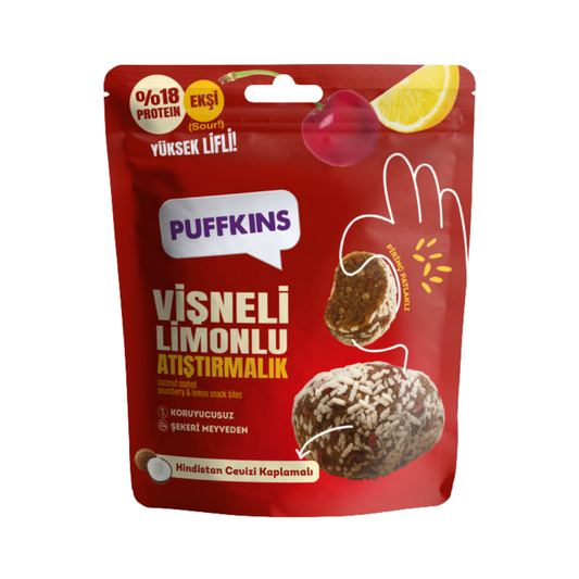 VEGGY Puffkins Vişneli Atıştırmalık 75g