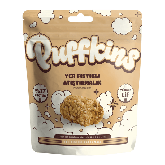VEGGY Puffkins Yer Fıstıklı Atıştırmalık 75g