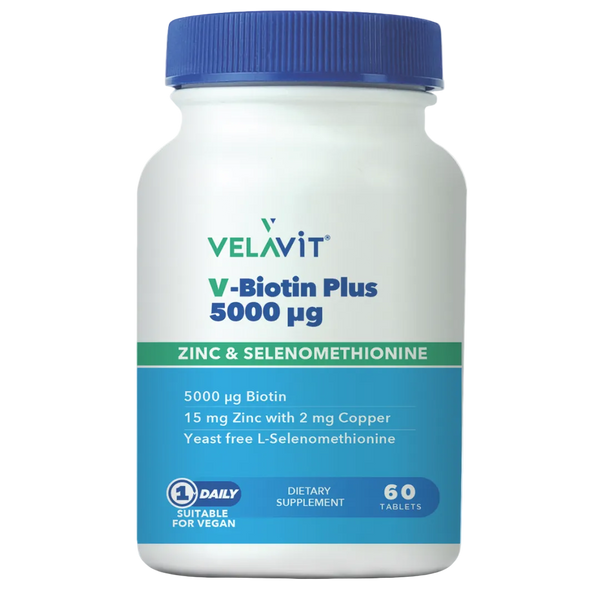 VELAVİT V-Biotin Plus 5000 mcg 60 Tablet