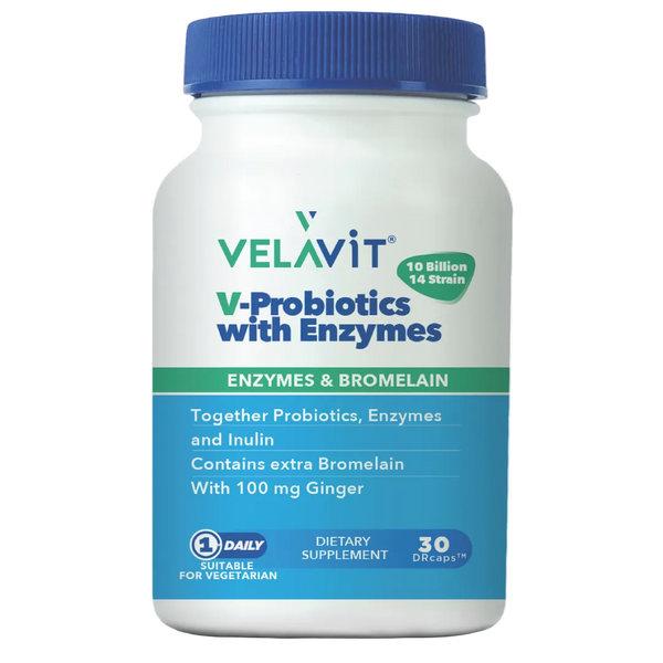 VELAVİT V-Probiotics with Enzymes DRcaps 30 Kapsül