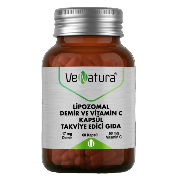 VENATURA Lipozomal Demir ve Vitamin C Kapsül Takviye Edici Gıda