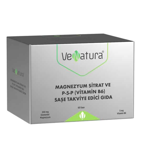 VENATURA Magnezyum Sitrat ve P-5-P (Vitamin B6) 60 Saşe
