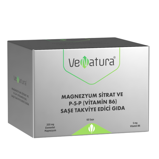 VENATURA Magnezyum Sitrat ve P-5-P (Vitamin B6) 60 Saşe