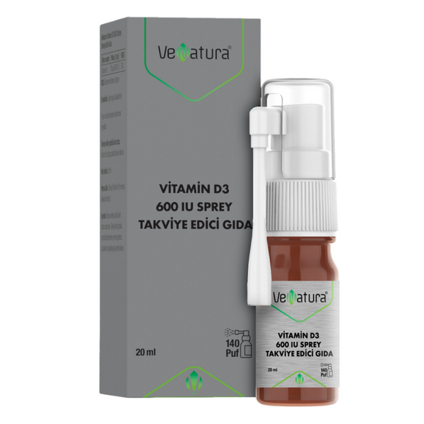 VENATURA Vitamin D3 600 IU Sprey Takviye Edici Gıda 20 ml