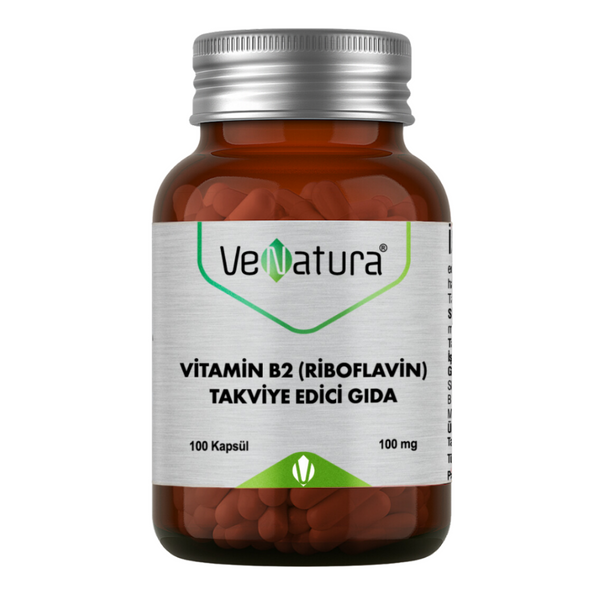 VENATURA Vitamin B2 (Riboflavin) Takviye Edici Gıda 100 Kapsül