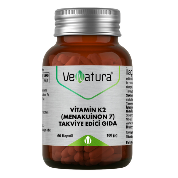 VENATURA Vitamin K2 (Menakuinon 7) Takviye Edici Gıda 60 Kapsül