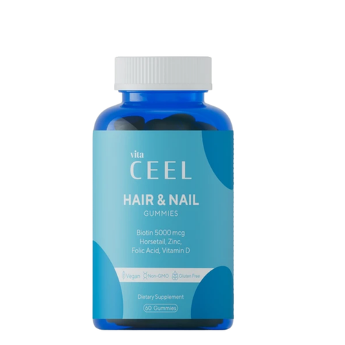 Vita Ceel Saç Tırnak Vitamini Çiğnenebilir Vegan Gummy Biotin 5000, Vitamin D, Çinko, Folik Asit, At Kuyruğu