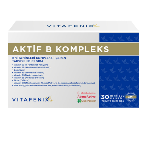 VİTAFENİX Aktif B Kompleks 30 Bitkisel Kapsül
